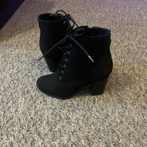 Black heel boots worn once